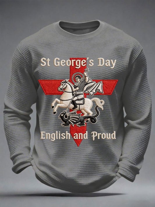 Men's St George's Day Waffle Long Sleeve T-Shirt