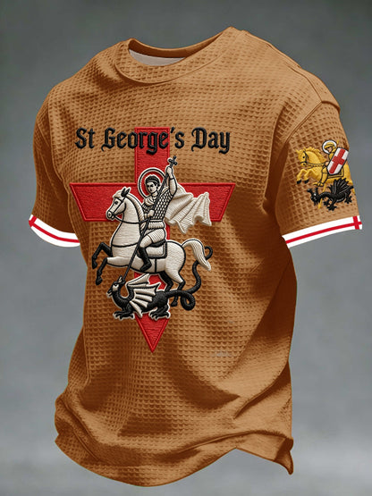 Men's St George's Day Waffle Short Sleeve T-Shirt