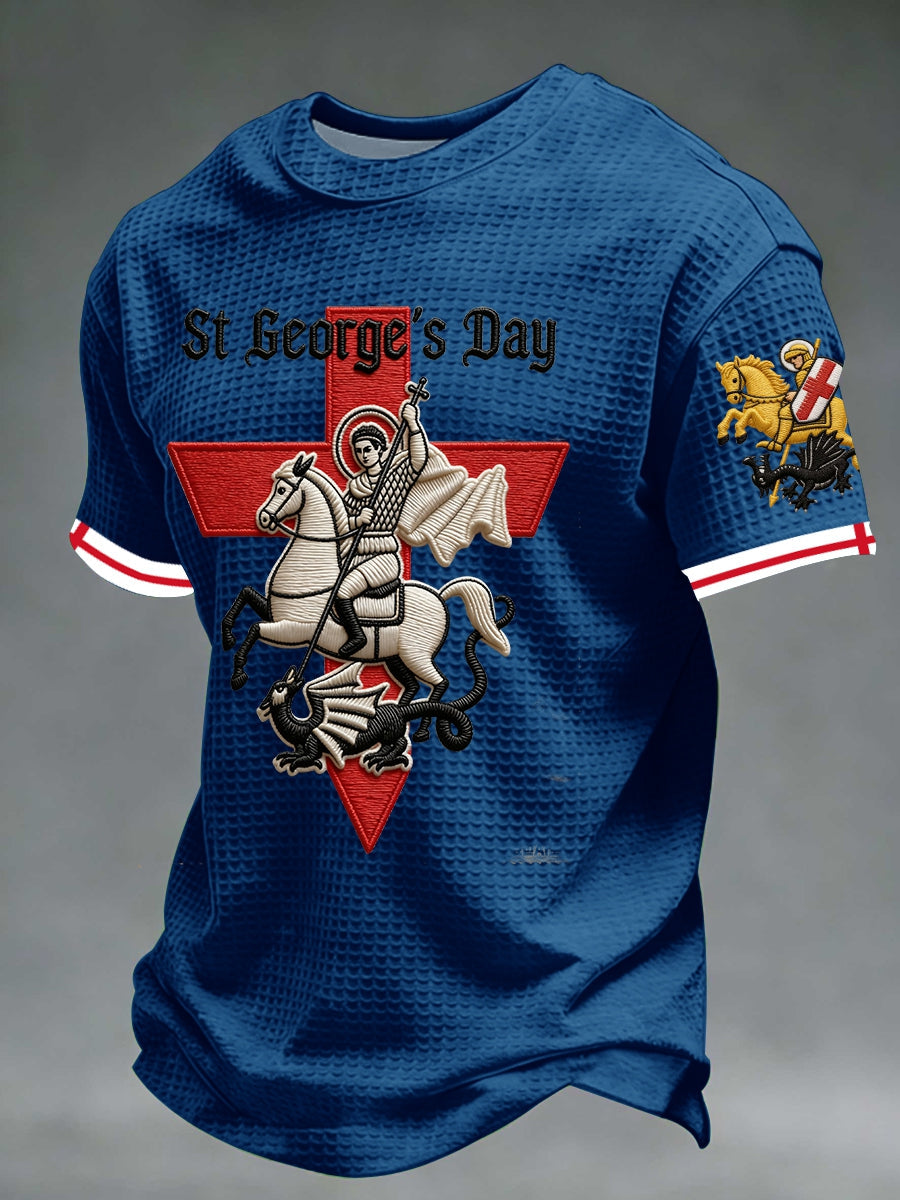Men's St George's Day Waffle Short Sleeve T-Shirt