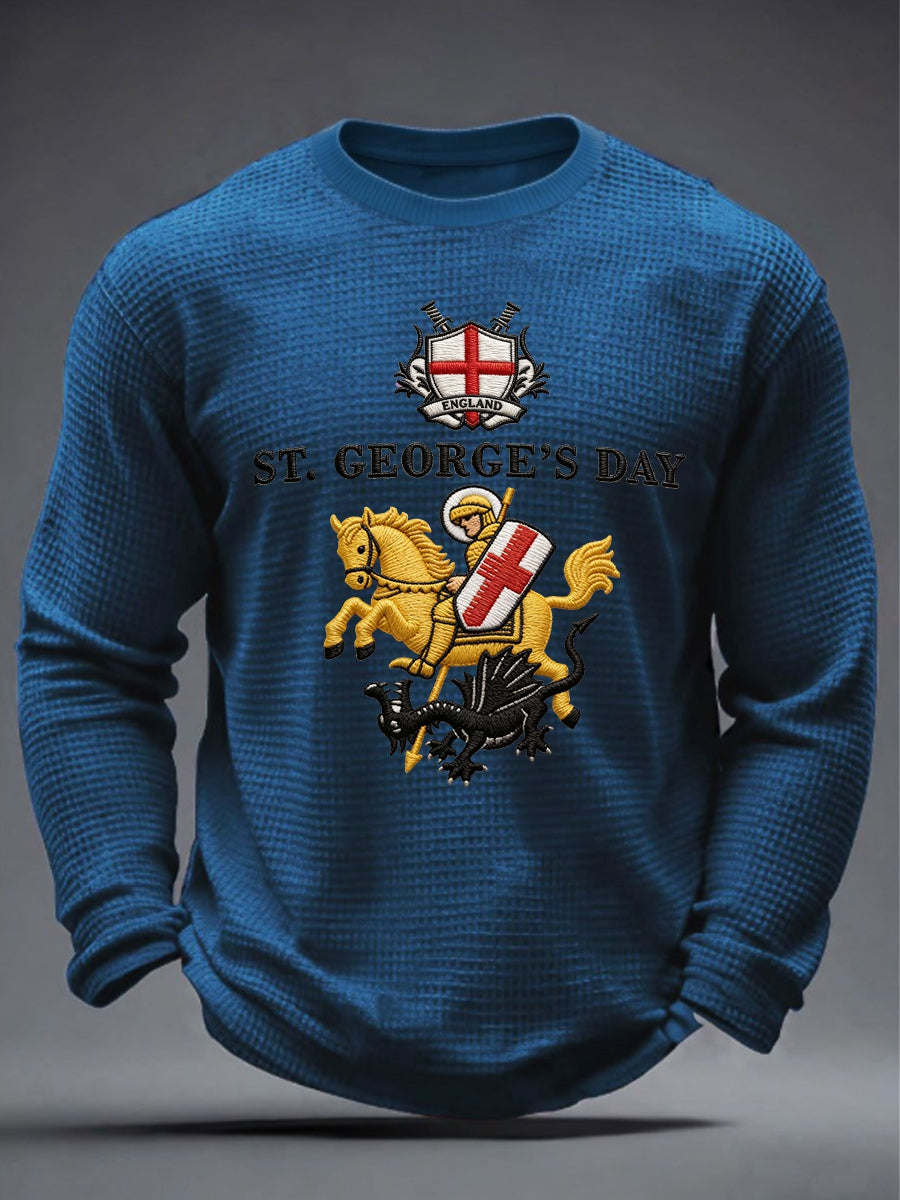 Men's St George's Day Waffle Long Sleeve T-Shirt