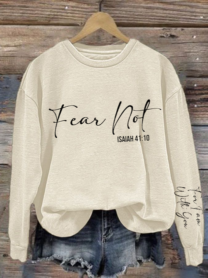 Women's Fear Not Isaiah 41:10 Regular Sweatshirt