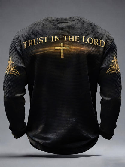 Men's 'trust in the lord with all your heart' Waffle Knit T-Shirts