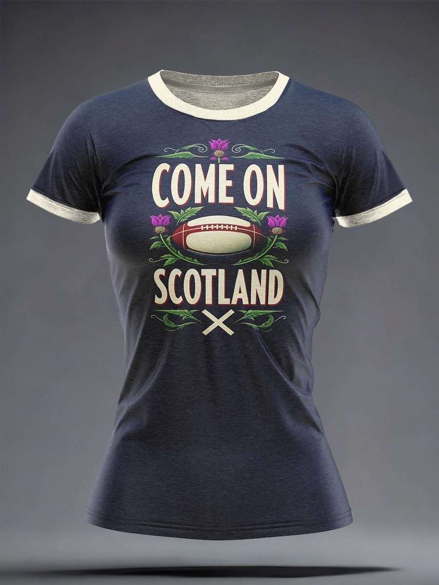 Women's Scotland Rugby Lover Printed T-shirt