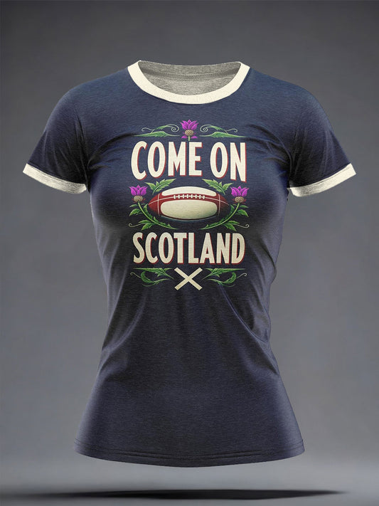 Women's Scotland Rugby Lover Printed T-shirt