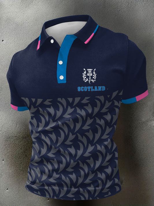 Men's Scotland Rugby Lover Printed Casual Tops