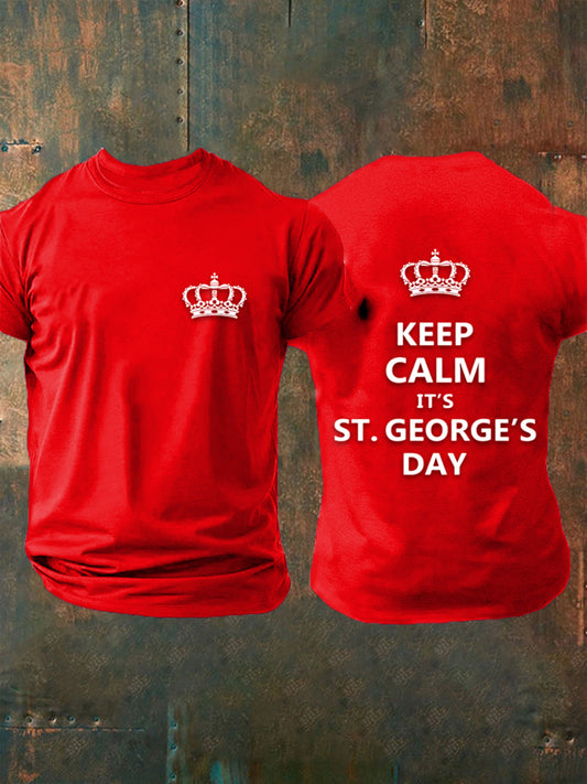 Retro St George's Day Casual Short-Sleeve T-Shirt