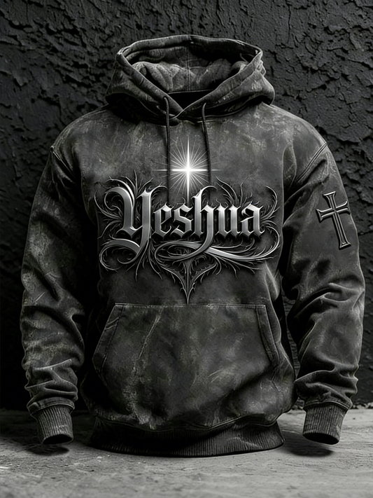 Men's Yeshua Oversized Drop-Shoulder Hoodie With Pockets