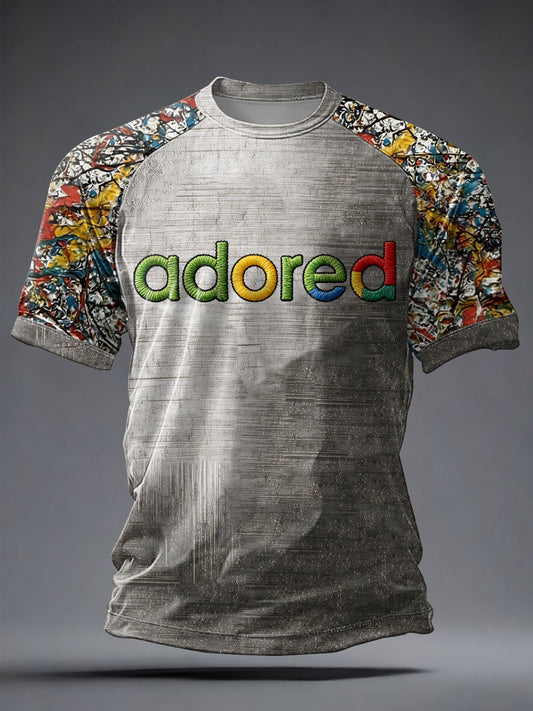 Men's Lemon Roses Music Lover Printed short sleeve t-shirt