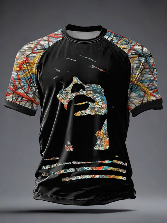 Men's Lemon Roses Music Lover Printed short sleeve t-shirt