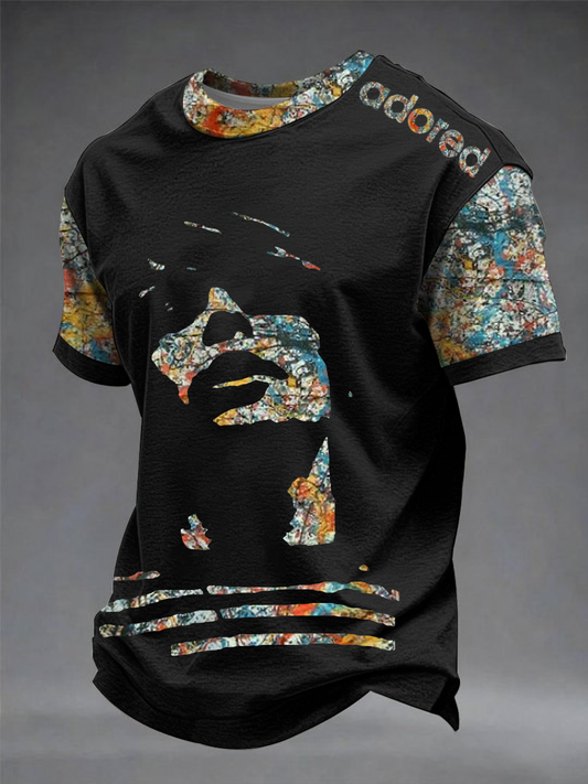 Men's Lemon Roses Music Lover Printed short sleeves t-shirt