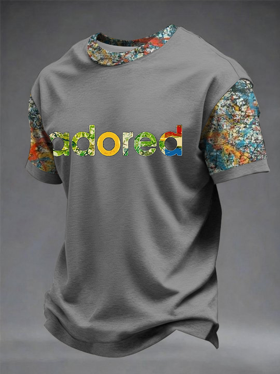 Men's Lemon Roses Music Lover Printed short sleeves t-shirt