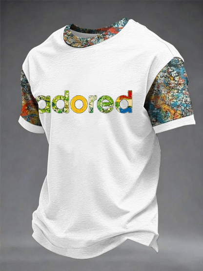 Men's Lemon Roses Music Lover Printed short sleeves t-shirt