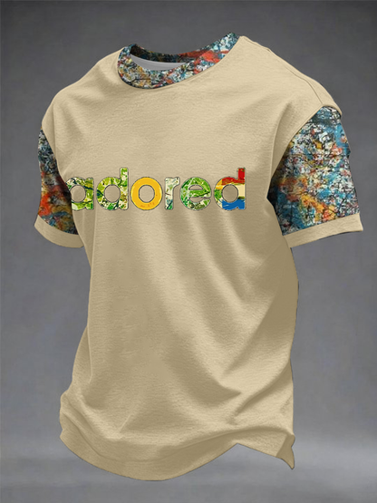 Men's Lemon Roses Music Lover Printed short sleeves t-shirt