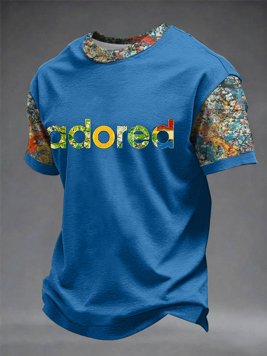 Men's Lemon Roses Music Lover Printed short sleeves t-shirt