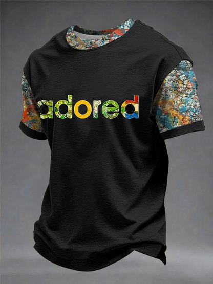 Men's Lemon Roses Music Lover Printed short sleeves t-shirt