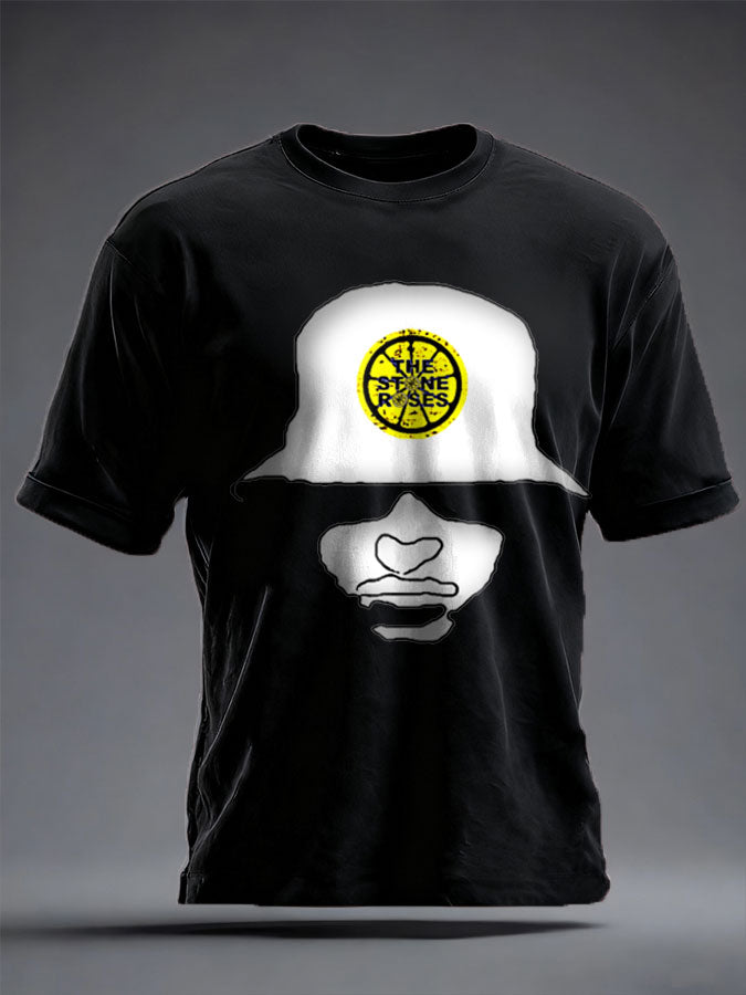 Unisex Lemon Roses Music Lover Printed T-shirt