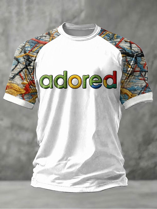 Men's Lemon Roses Music Lover Printed short sleeve t-shirt