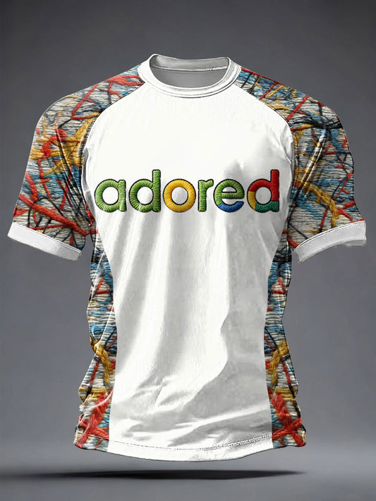 Men's Lemon Roses Music Lover Printed short sleeve t-shirt