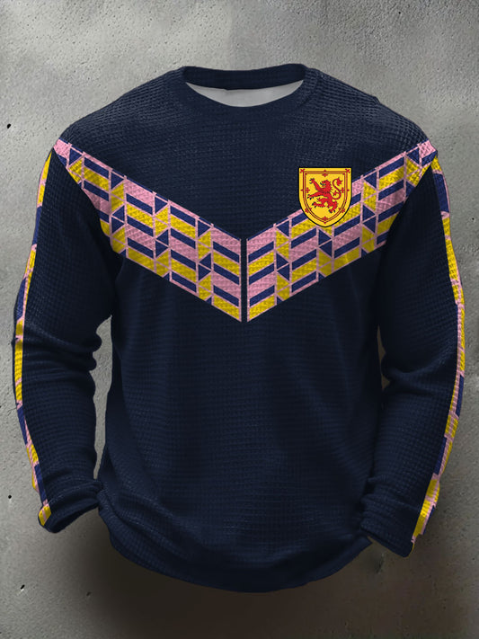 Men's Scotland Football Lover Printed Waffle Tops