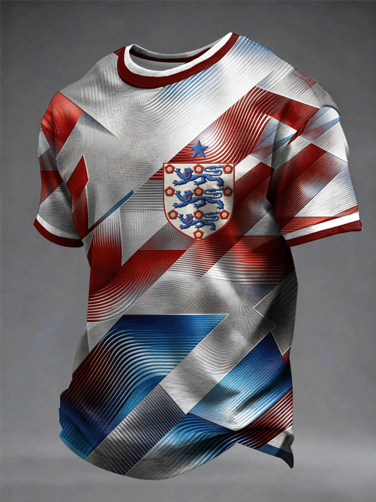 Men's UK Football Lover England Printed short sleeves t-shirt