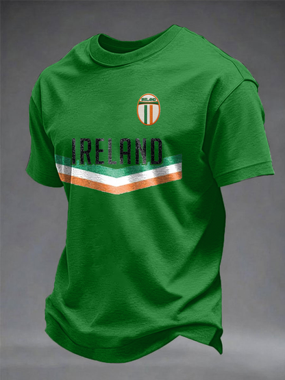 Men's  Ireland Rugby Lover Printed imitation cotton short-sleeved T-shirt