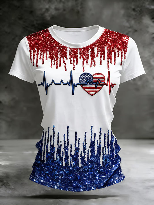 Women's America Printed T-shirt