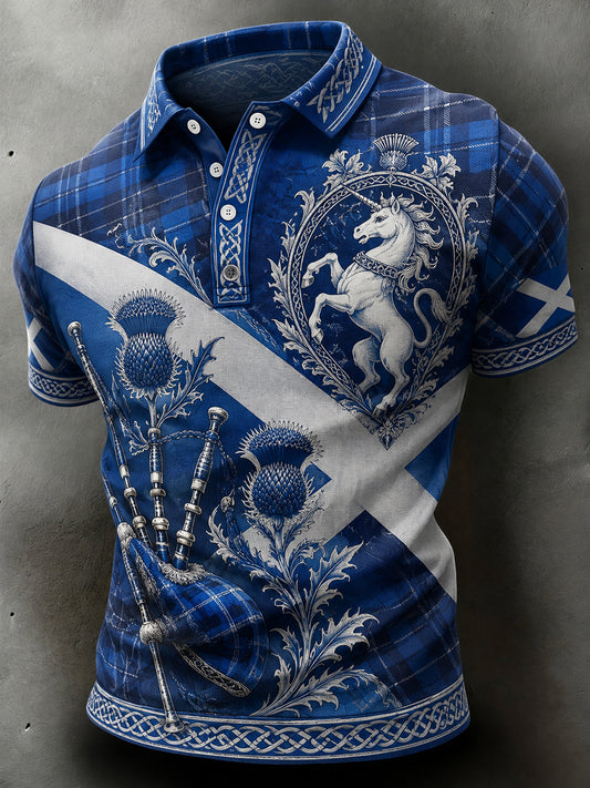 Men's Scottish Football Short Sleeve Shirt