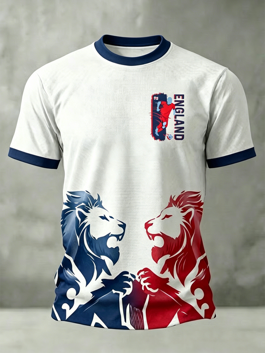 Men's UK Football Lover England Printed short sleeves t-shirt