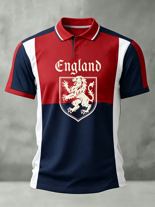 Men's UK Football Lover England Printed polo shirt
