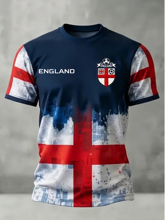 Men's UK Football Lover England Printed short sleeves t-shirt
