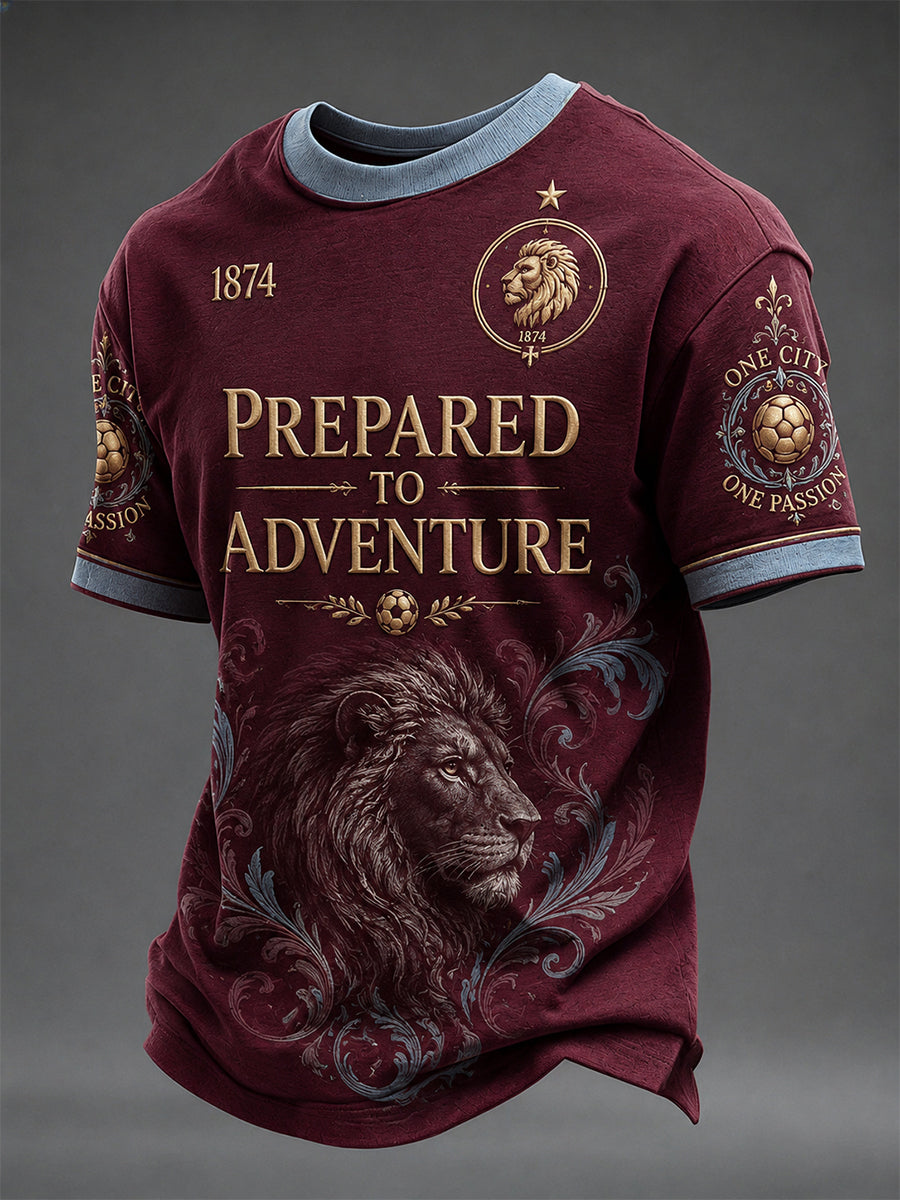 Men's Gift For Soccer Fans Print Casual Tee