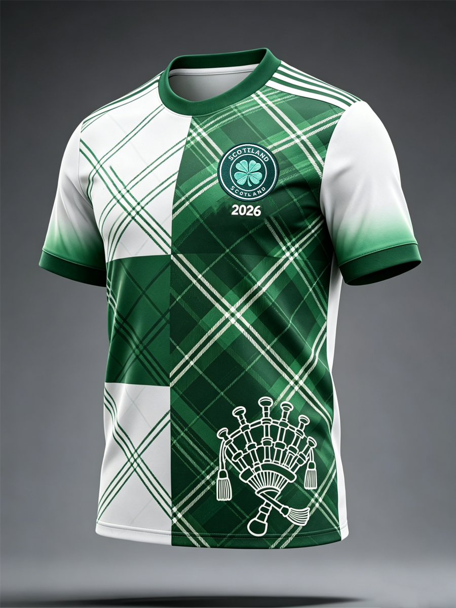 Men's Scottish Celtic FC Print short sleeves t-shirt