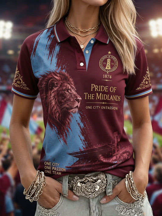 Women's Gift For Soccer Fans Print Casual Polo