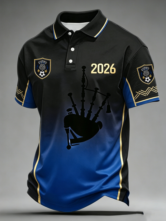 Men's UK Football Lover Scotland Printed polo shirt