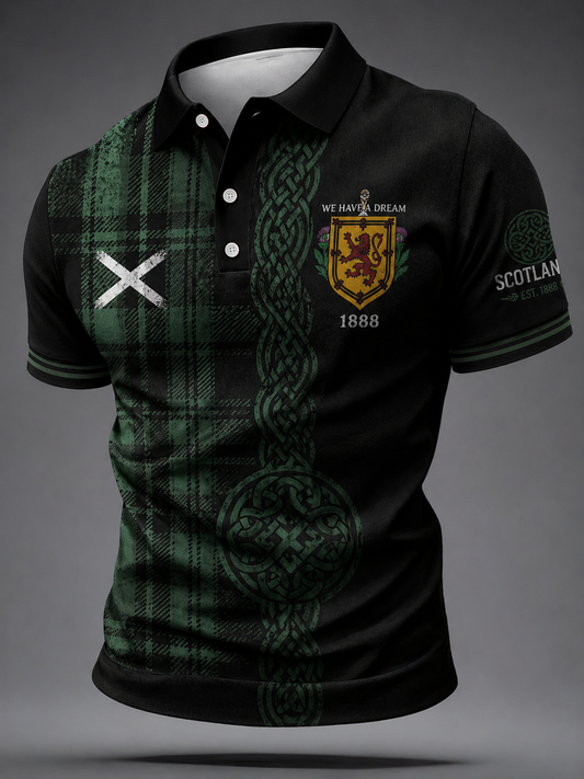 Men's UK Football Lover Scotland Printed polo shirt