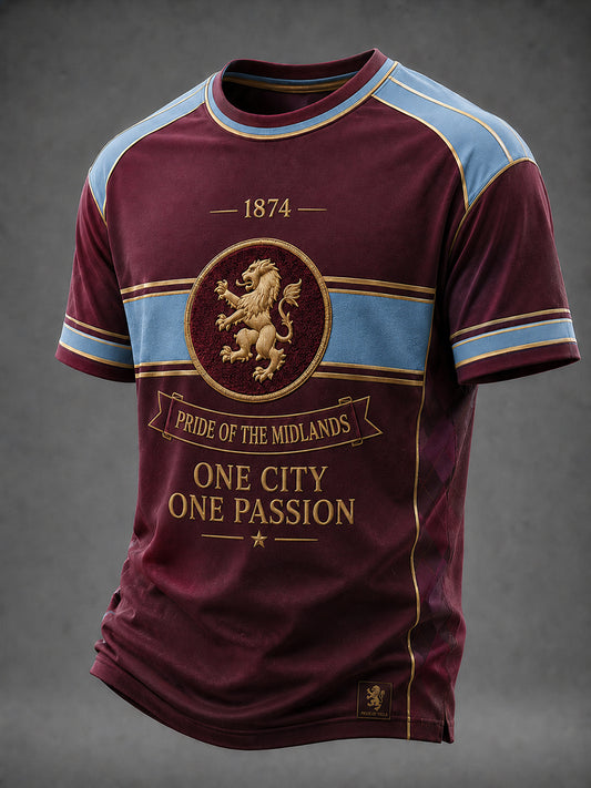 Men's Retro Football Fan Art Print Casual Jersey