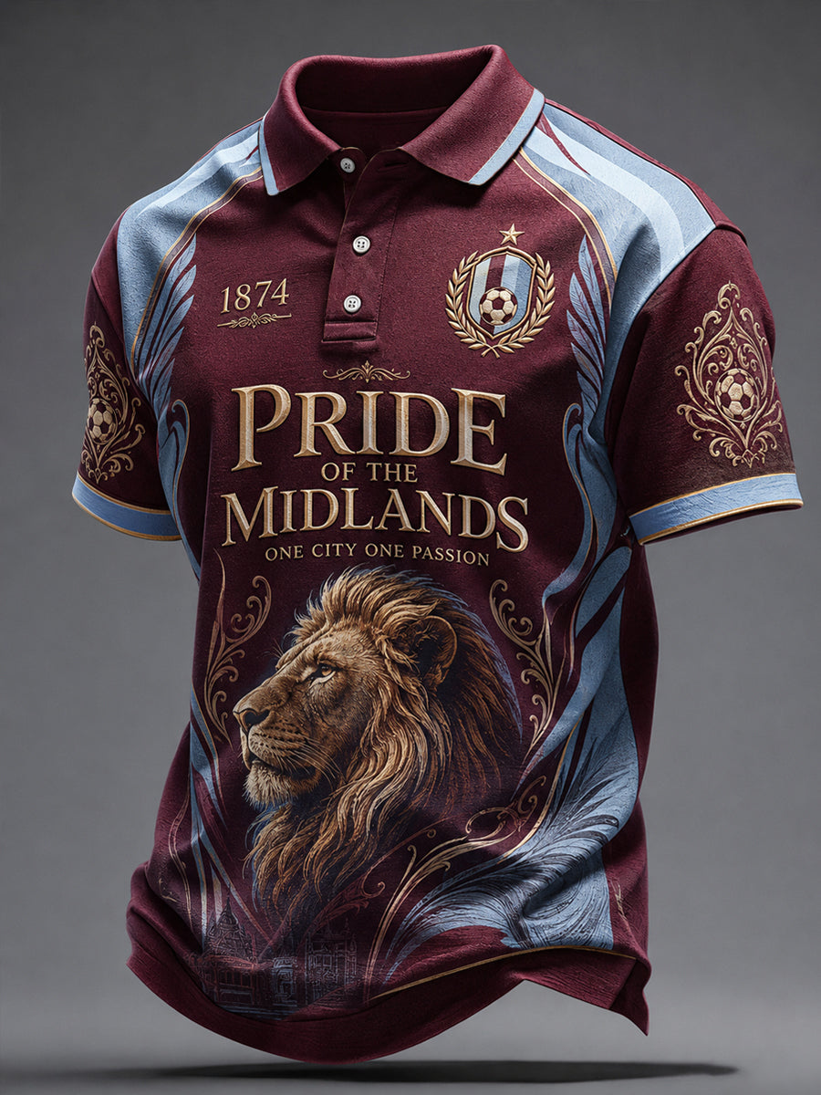 Men's Gift For Soccer Fans Print Casual Polo