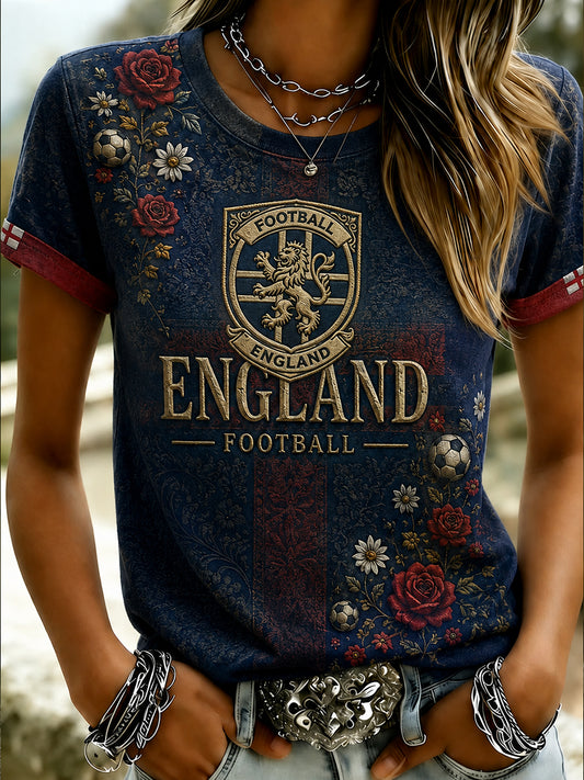 Women's England Football Short-Sleeved T-Shirt