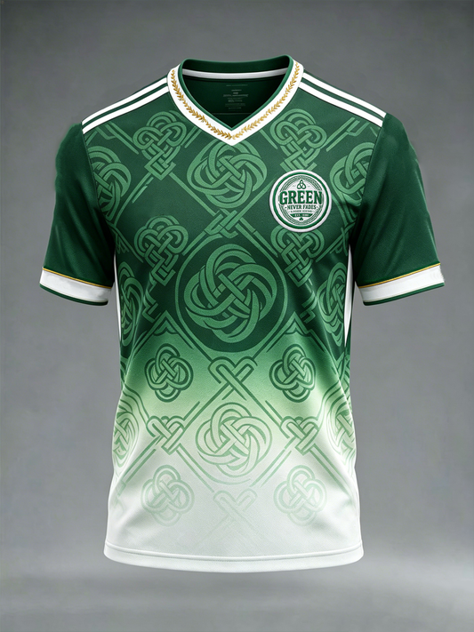 Men's Scottish Celtic FC Print V-neck T-shirt