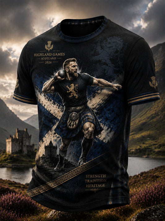 Men's Scottish Highland Games Short Sleeve T-shirt