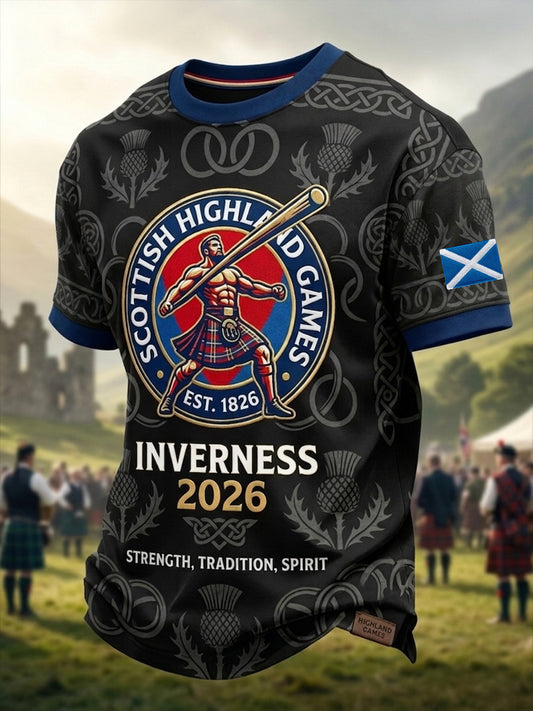 Men's Scottish Highland Games Short Sleeve T-shirt