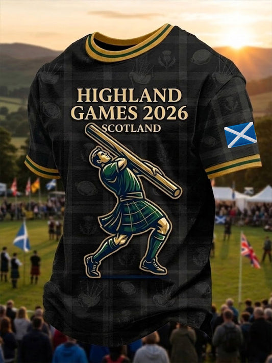 Men's Scottish Highland Games Short Sleeve T-shirt