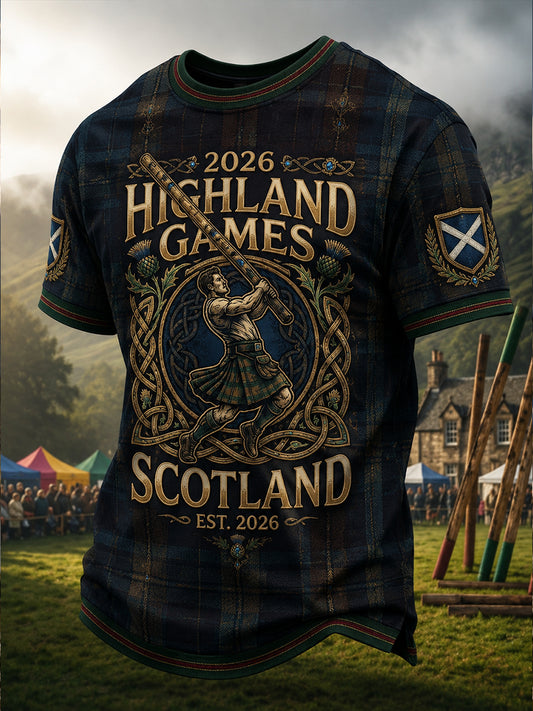 Men's Scottish Highland Games Short Sleeve T-shirt