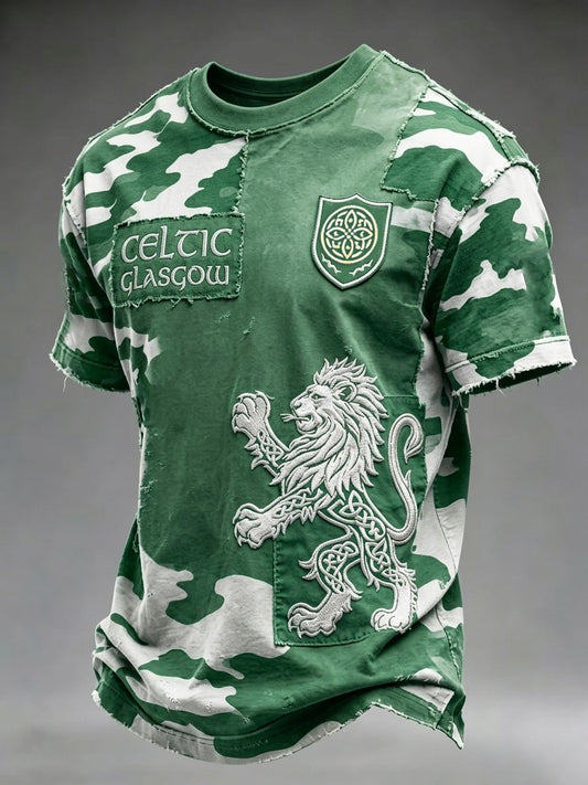 Men's Scottish Celtic FC Print short sleeves t-shirt