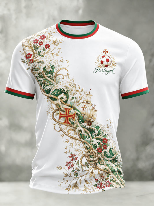 Men's Portugal Football Match Art Print T-Shirt