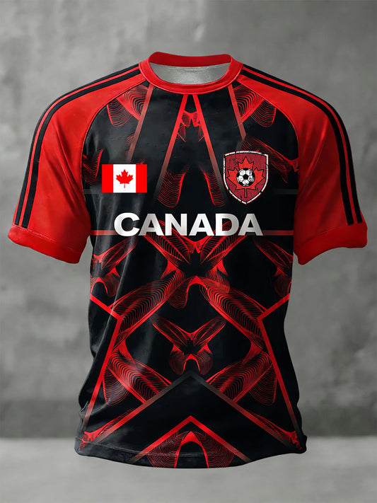 Men's Soccer Print Casual T-Shirt
