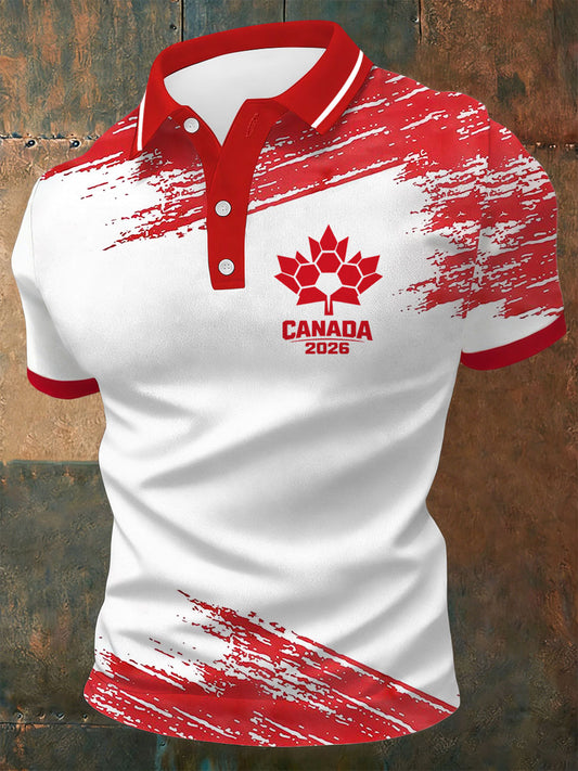 Men's Soccer Print Casual Top