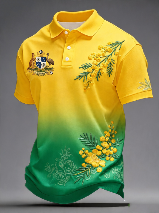 Men's Australian Football lover Printed polo shirt