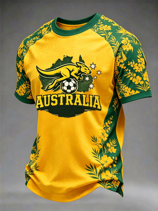 Men's Australian Football  lover Printed short sleeve t-shirt