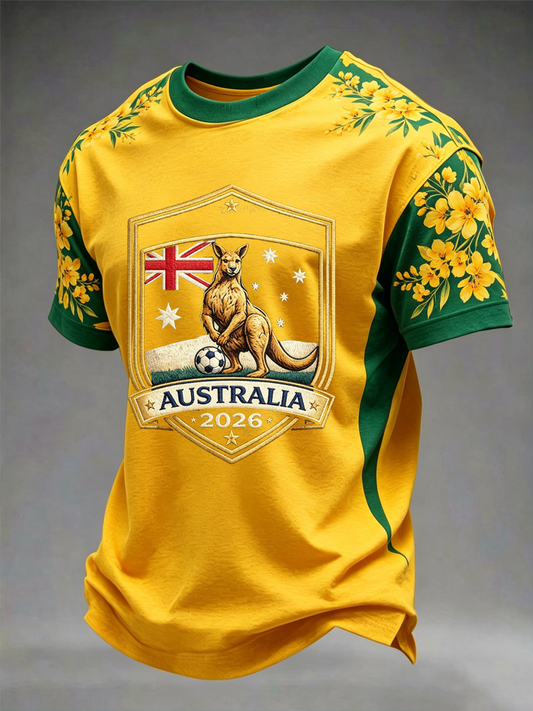 Men's Australian Football lover Printed short sleeves t-shirt